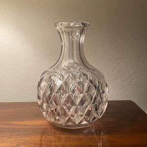 Glass Wine/Water Carafe or Vase - Antique. About 6 inches across.